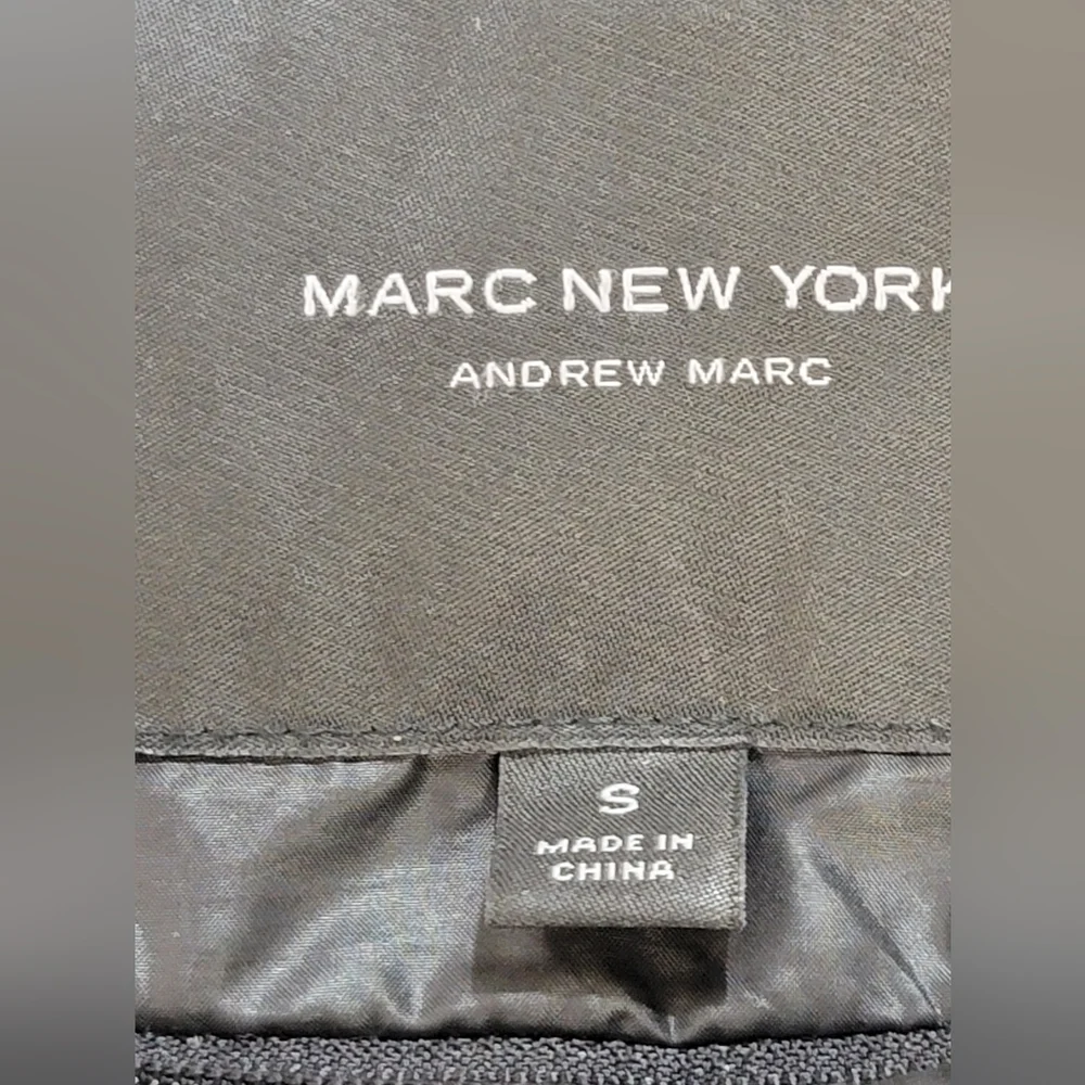 MARC NEW YORK Womens Size Small Black Down Filled Knee Length Puffer Coa…